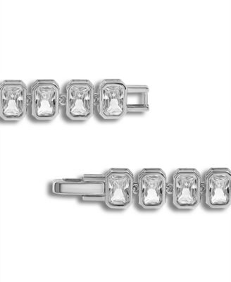 Cubic Zirconia 6mm X 4mm Baguette Stones Bracelet