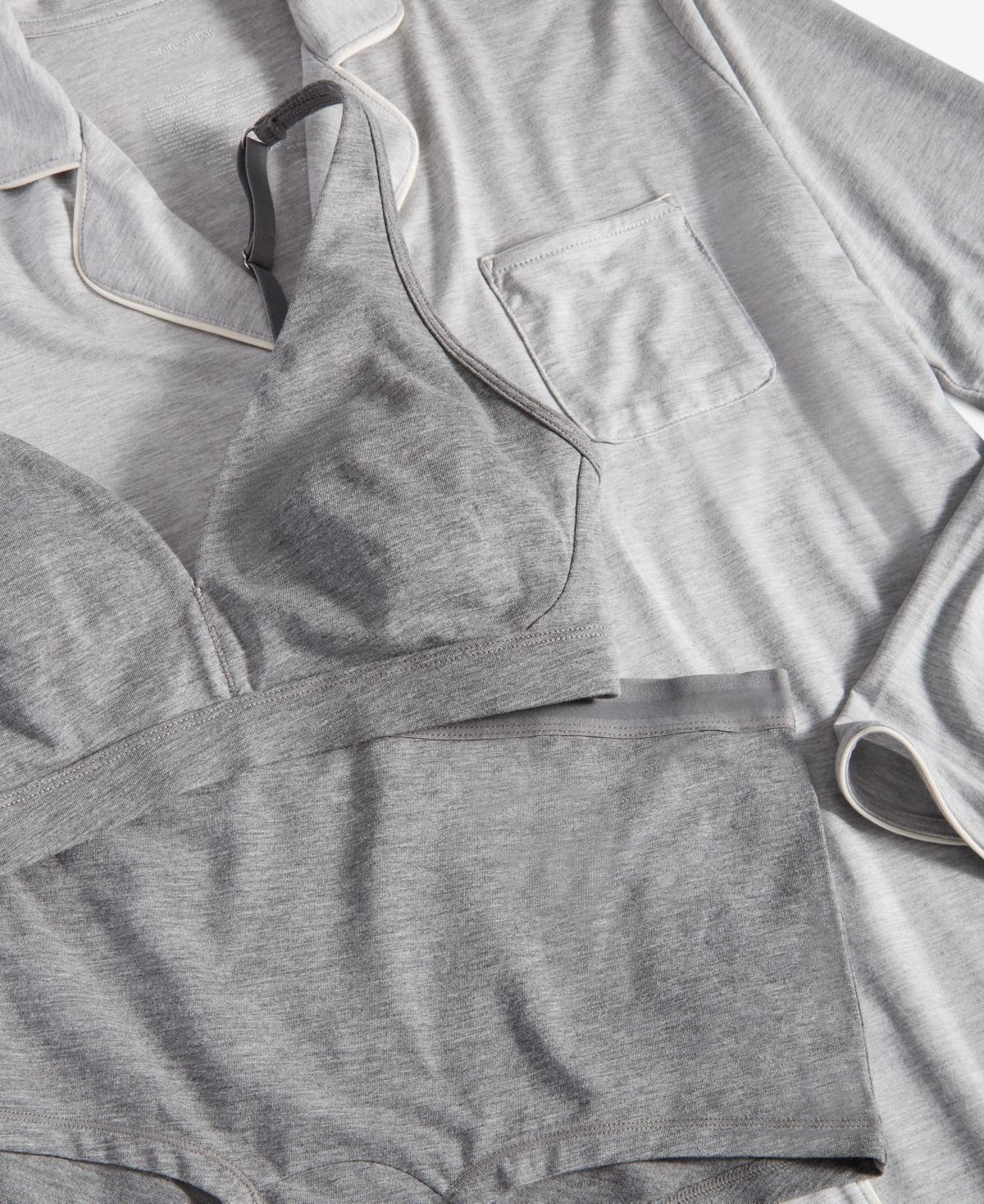 State Of Day Women's Notch Collar Sleepshirt Xs-3x, Created For Macy's In Sleep Grey Heather