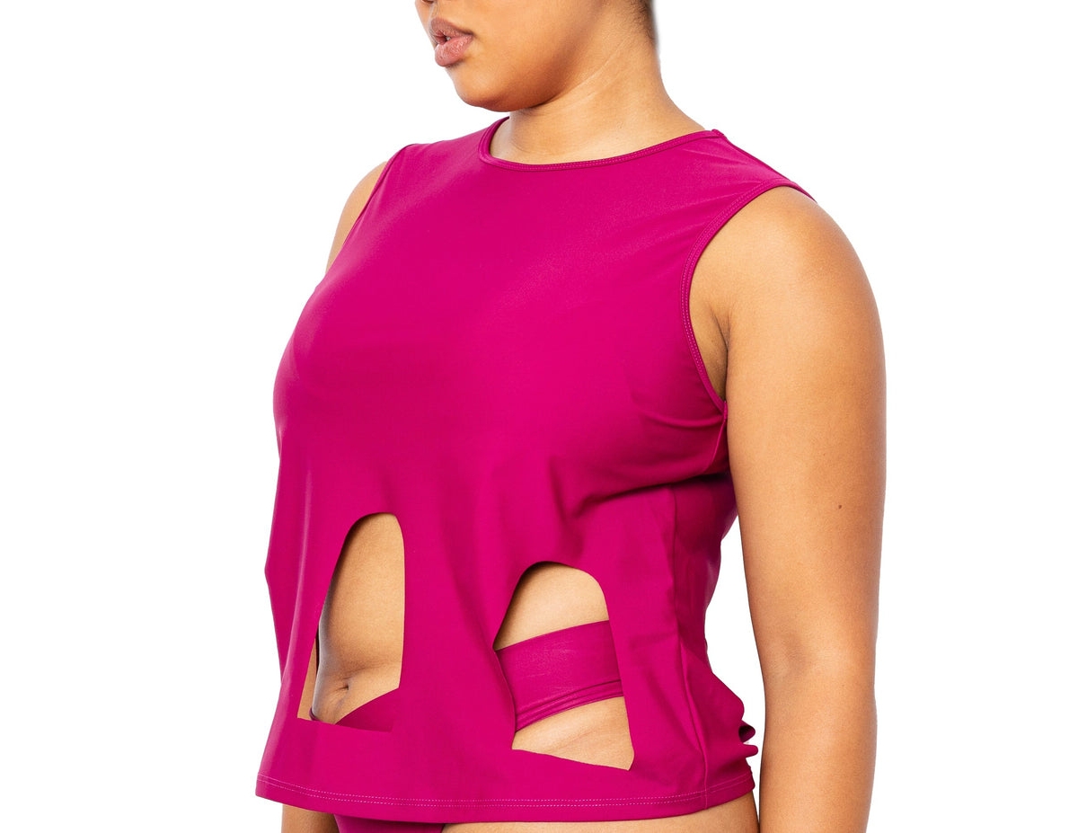 Miga Swimwear Women's Marije Cutout Top with Scoop Neck