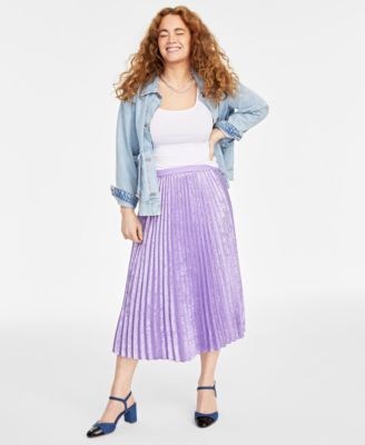 Pleated midi skirt macys best sale