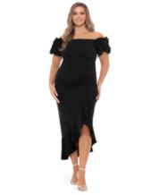 Black Short Sleeve Plus Size Dresses for Women - Macy's