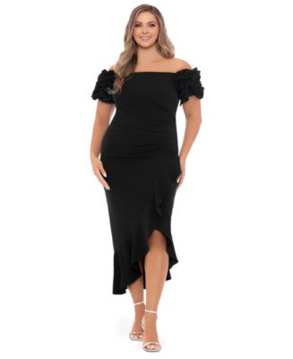 Selling Xscape Ruffle Off Shoulder Maxi Dress18W