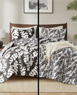 Aria Floral Print Reversible 3-Pc. Comforter Set, Full/Queen