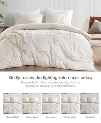 Porter Washed Pleated 3-Pc. Duvet Cover Set, Queen