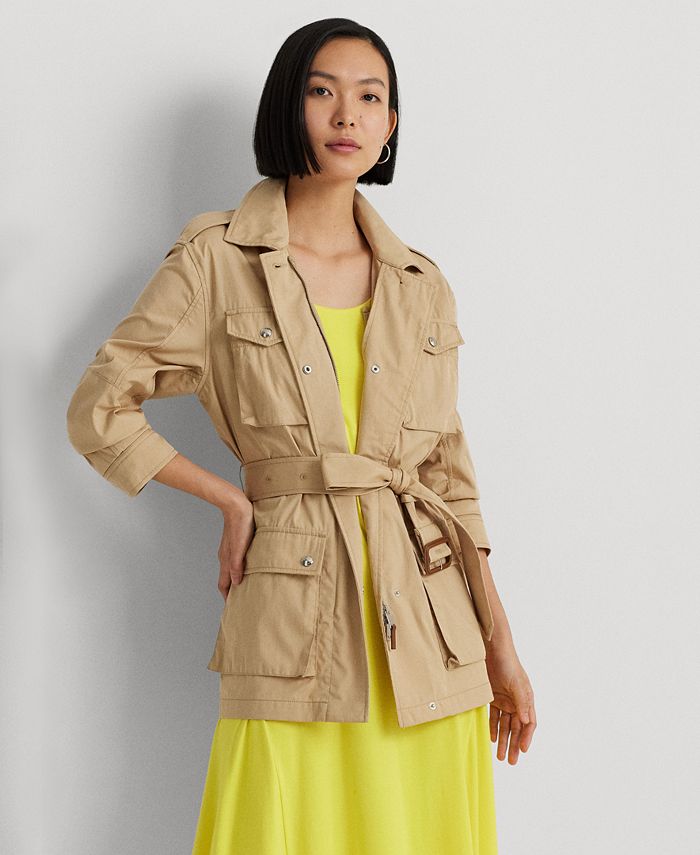 Lauren Ralph Lauren Women's Belted Twill Field Jacket - Macy's