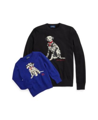 Polo Ralph Lauren Men's and Kids Mini Me Dalmatian Intarsia Knit