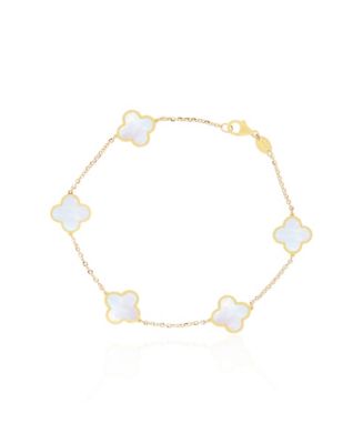 10k Fine Gold Mini Clover Bracelet 054, Gorgeous Clover store Bracelet Jewelry, Perfect Gift for a Loved One!