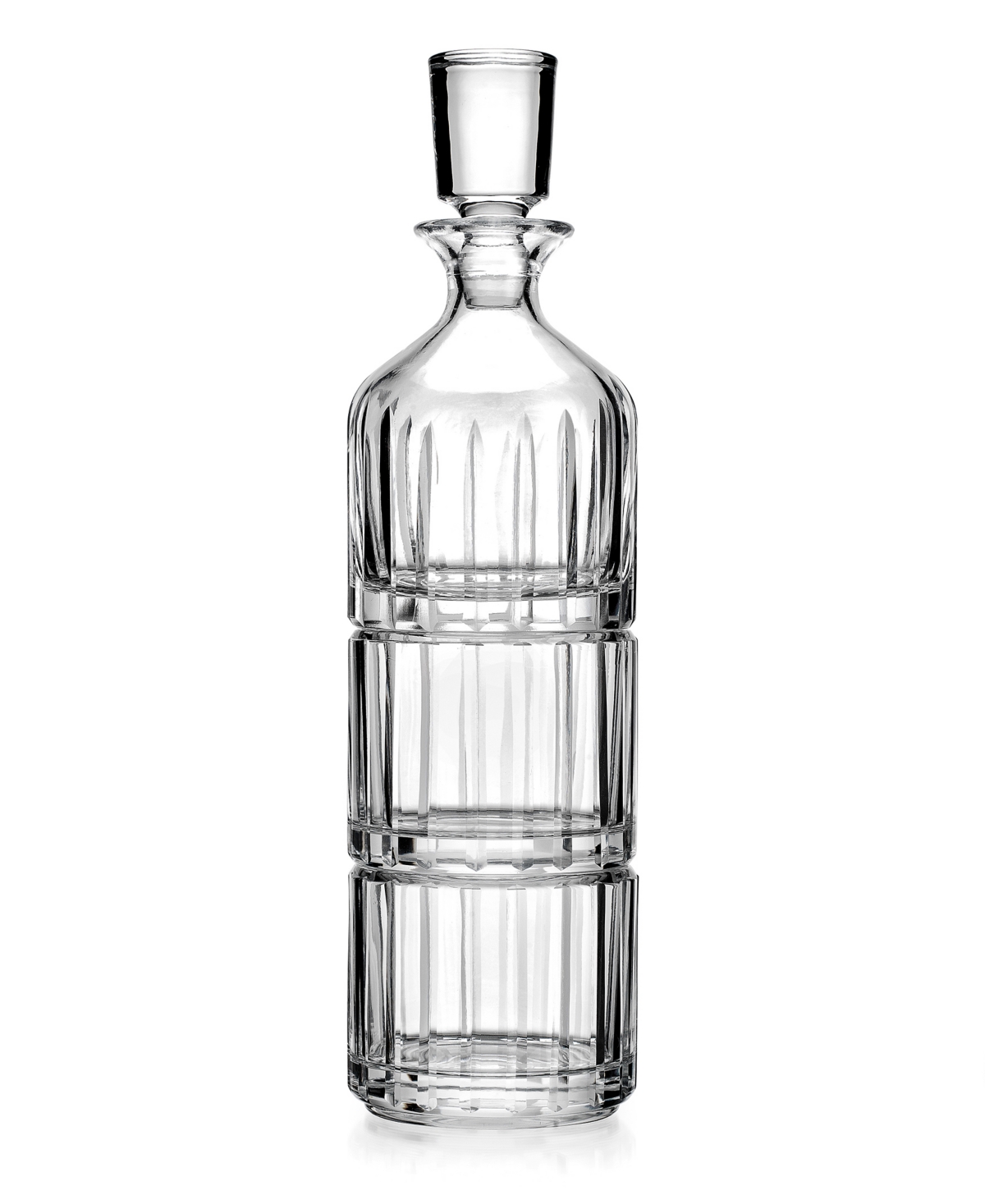 Godinger Parallels Stacking Decanter, Set Of 3 In Clear