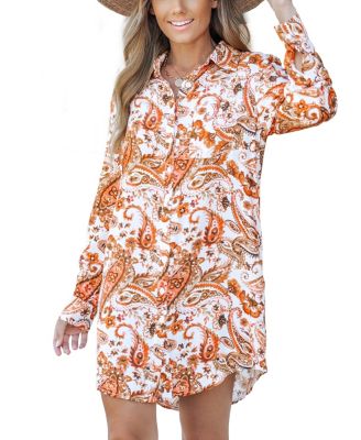 Women's Button Down Long Sleeve Cover Up Dress - Macy's