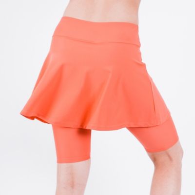 Women's Flared Mid-Thigh Swim Skirt With Bike Shorts
