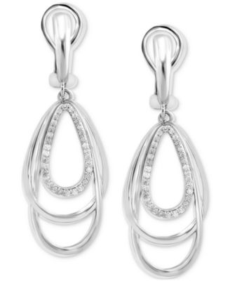 EFFY&reg; Diamond Orbital Multiple Ring Drop Earrings (3/8 ct. t.w.) in Sterling Silver