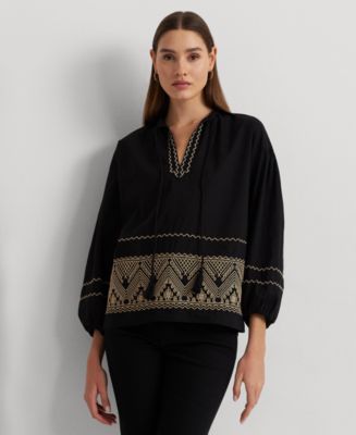 macys ralph lauren blouses