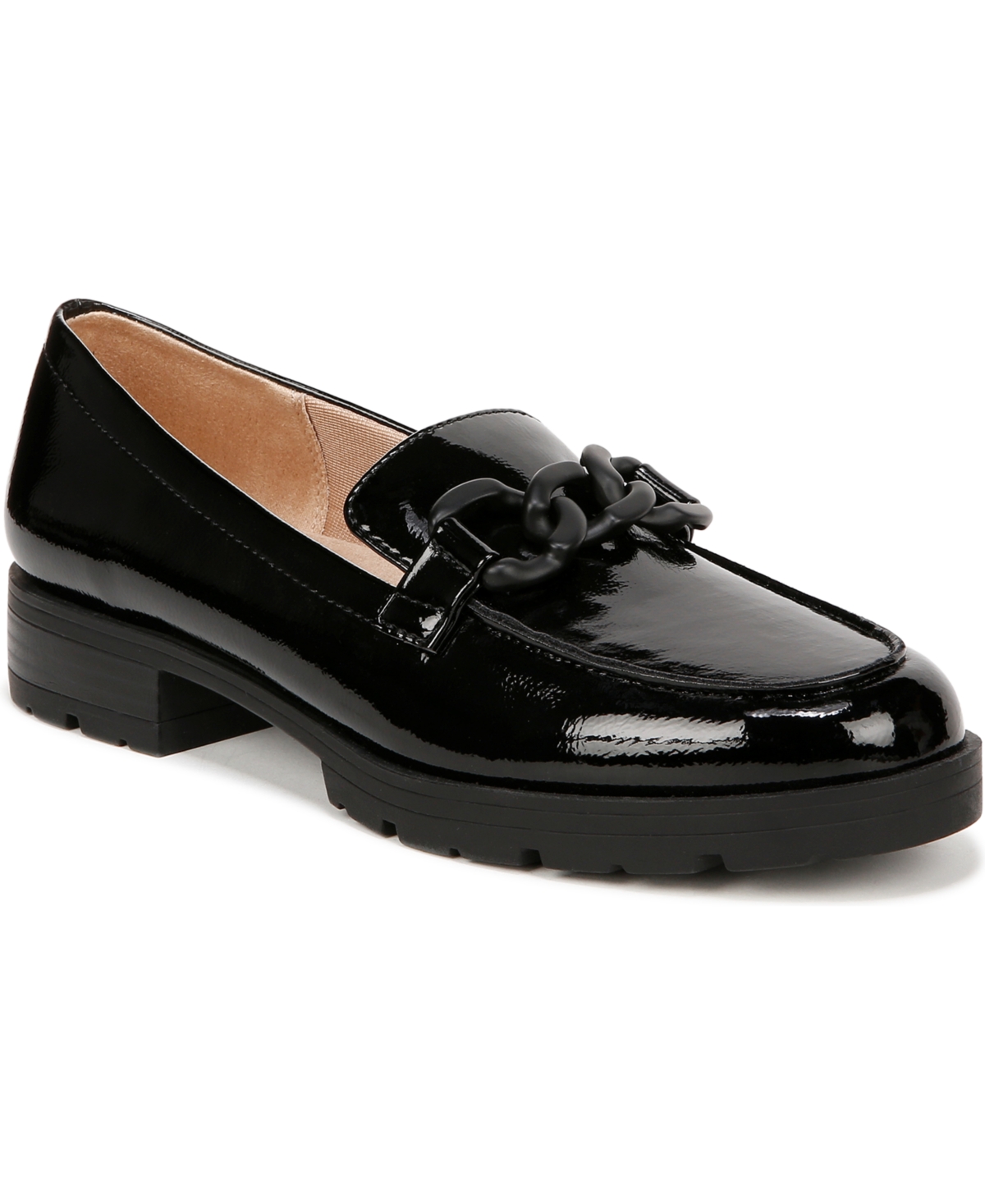 Lifestride London 2 Loafers In Black Faux Patent