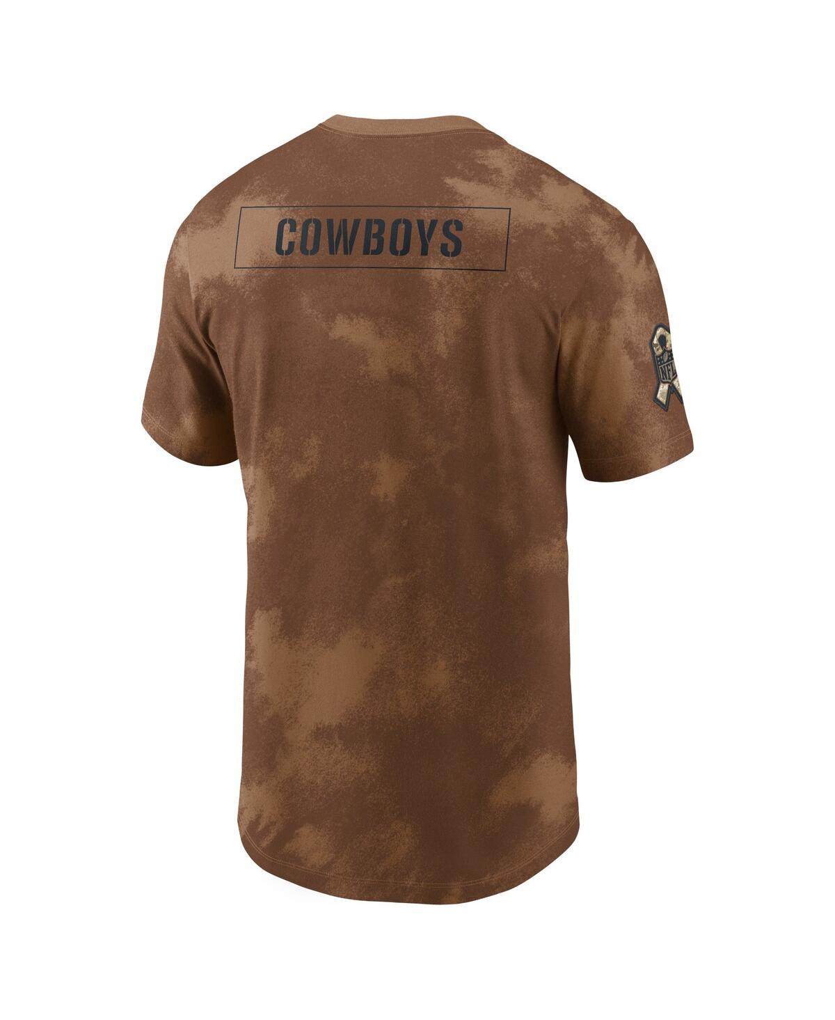 Shop Nike Men's  Brown Dallas Cowboys 2023 Salute To Service Sideline T-shirt