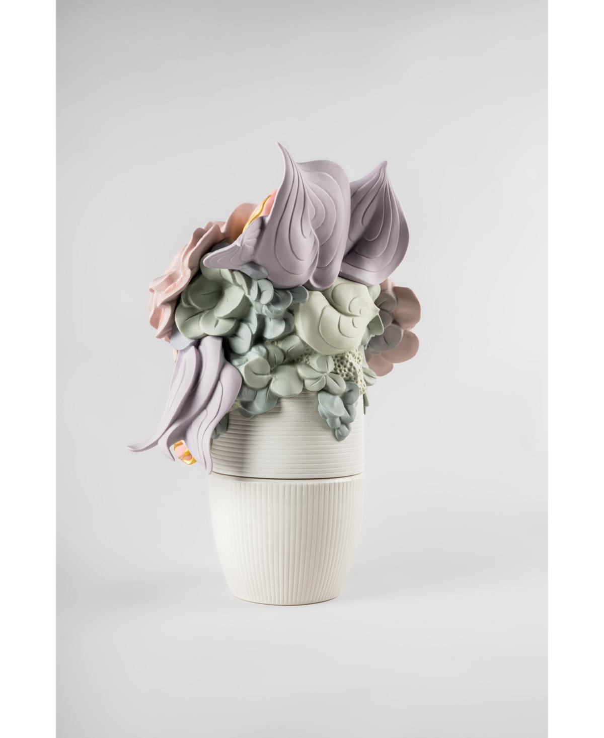 Lladrò Vase With Flowers In Multi