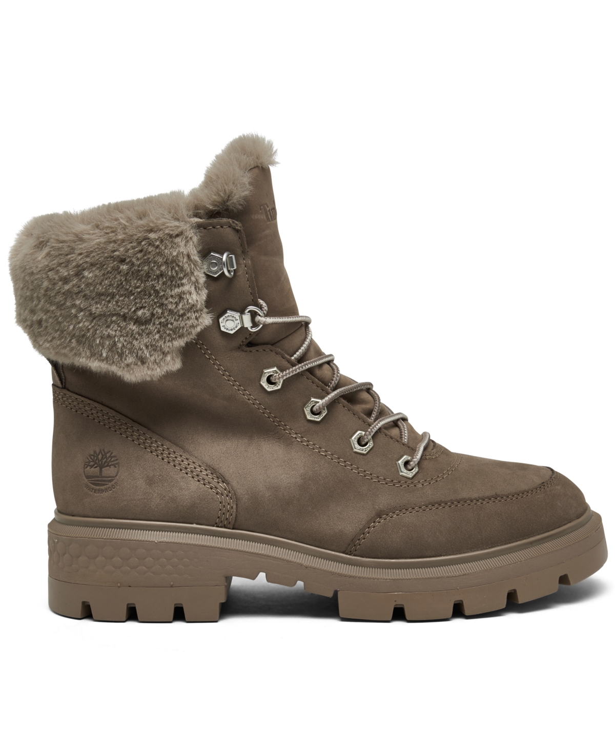 Shop Timberland Women's Cortina Valley 6" Lace-up Water Resistant Boots From Finish Line In Taupe Gray