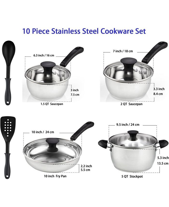 Cook N Home Pots and Pans Set Induction Kitchen Cookware Set Basics