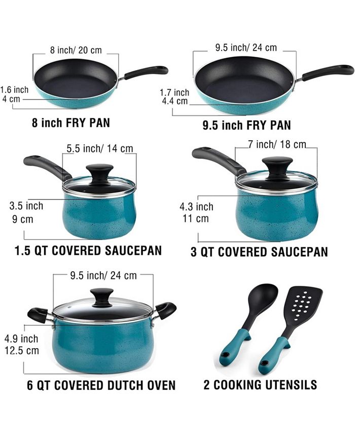 Cook N Home Pots and Pans Nonstick Cookware Set 10Piece, Belly Shape