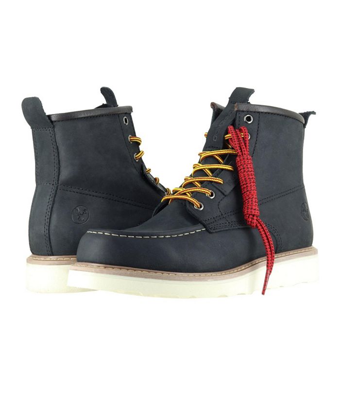 6 Moc Toe Work Boots for Men Wedge Steel Toe Boots Vibram EVA Outsole EH Rated