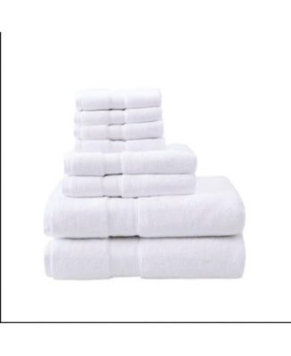 Home Outfitters 800GSM Cotton 8 Piece Bath Towel Set , Absorbent, Bathroom Spa Towel, Luxury ...
