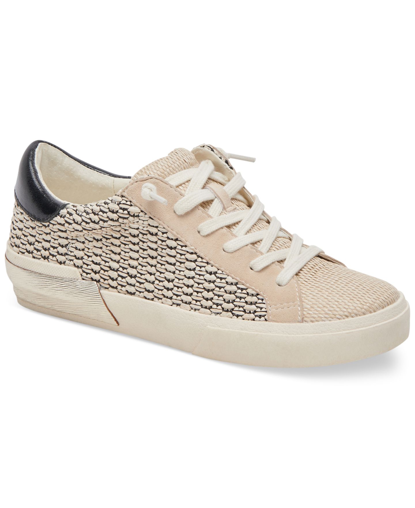 Женские кроссовки Dolce Vita Zina Lace-Up, цвет: Чёрный / Натуральный — фото 1