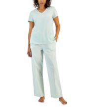 Women's Plus Size Short Sleeve Top And Pants Pajama Set Brown 3x - White  Mark : Target