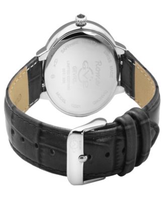 Women's Rome Black Leather Watch 36mm