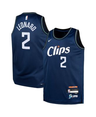 Big Boys Kawhi Leonard Navy LA Clippers 2023/24 Swingman Replica Jersey - City Edition