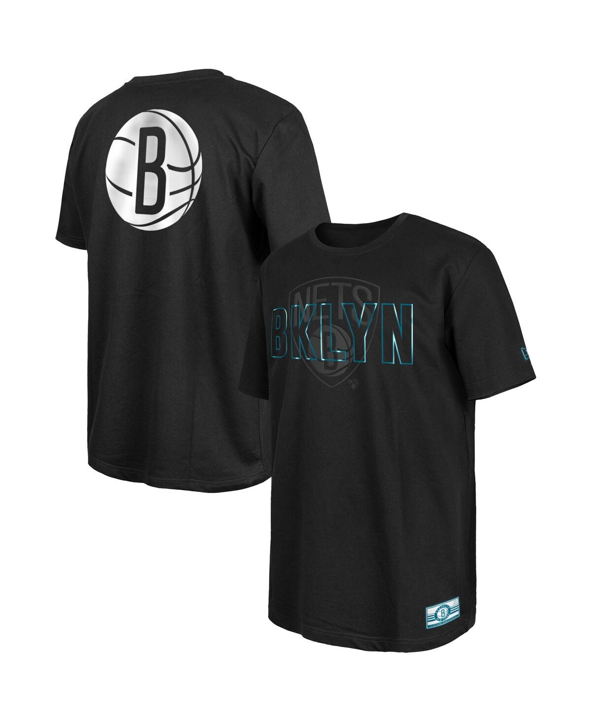 Shop New Era Men's  Black Brooklyn Nets 2023/24 City Edition Elite Pack T-shirt
