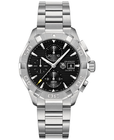 TAG Heuer Men's Swiss Automatic Chronograph Aquaracer Stainless Steel Bracelet Watch 43mm CAY2110.BA0925