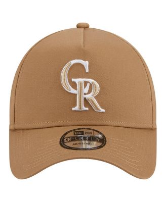 Men's Khaki Colorado Rockies A-Frame 9FORTY Adjustable Hat