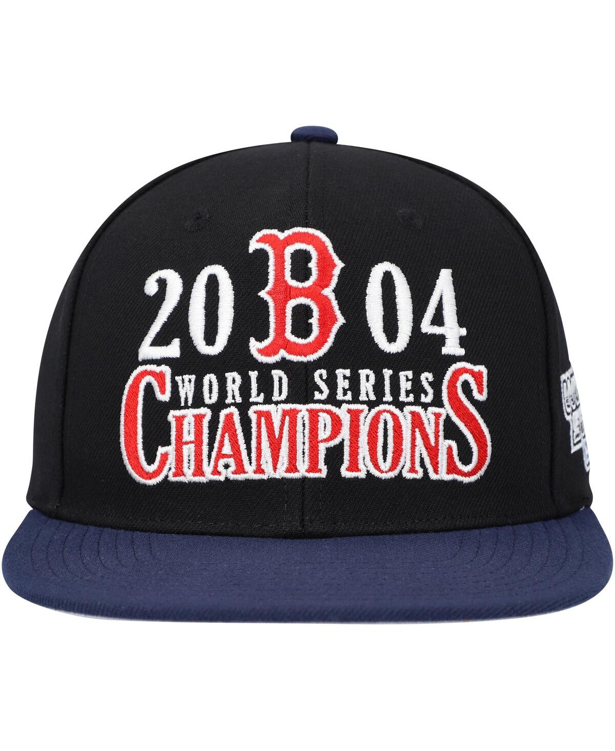 Mitchell & Ness Men's  Black Boston Red Sox World Series Champs Snapback Hat In Black
