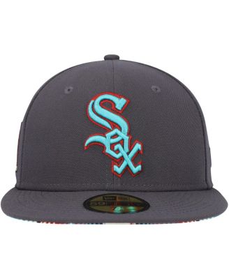 Men's Graphite Chicago White Sox Print Undervisor 59FIFTY Fitted Hat