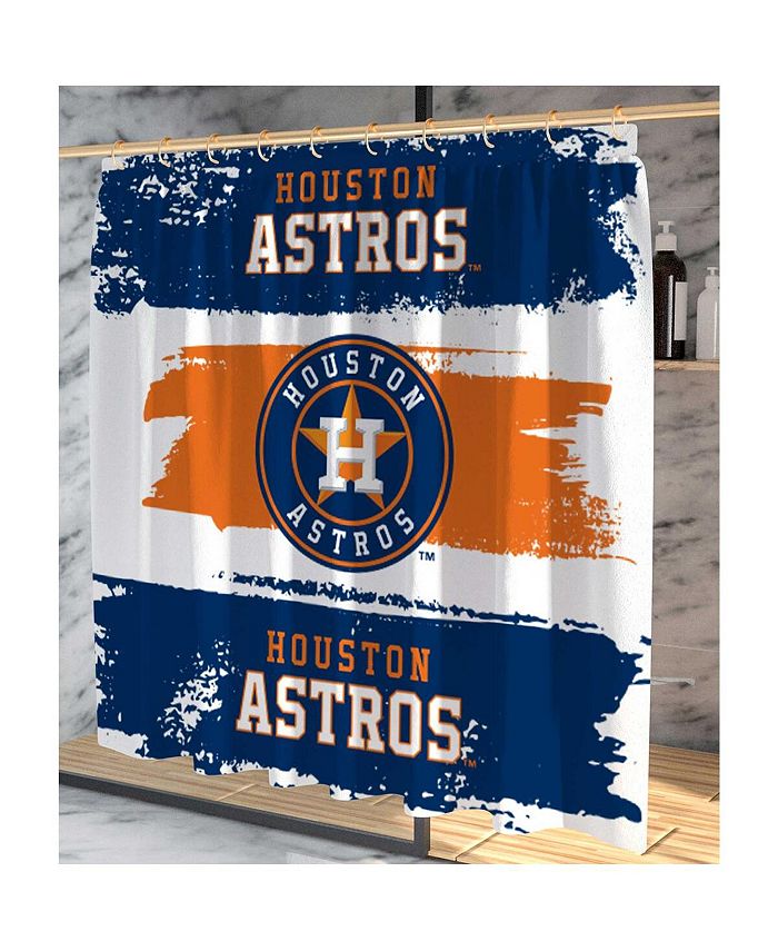 Pegasus Home Fashions Houston Astros Shower Curtain and Bath Mat Set