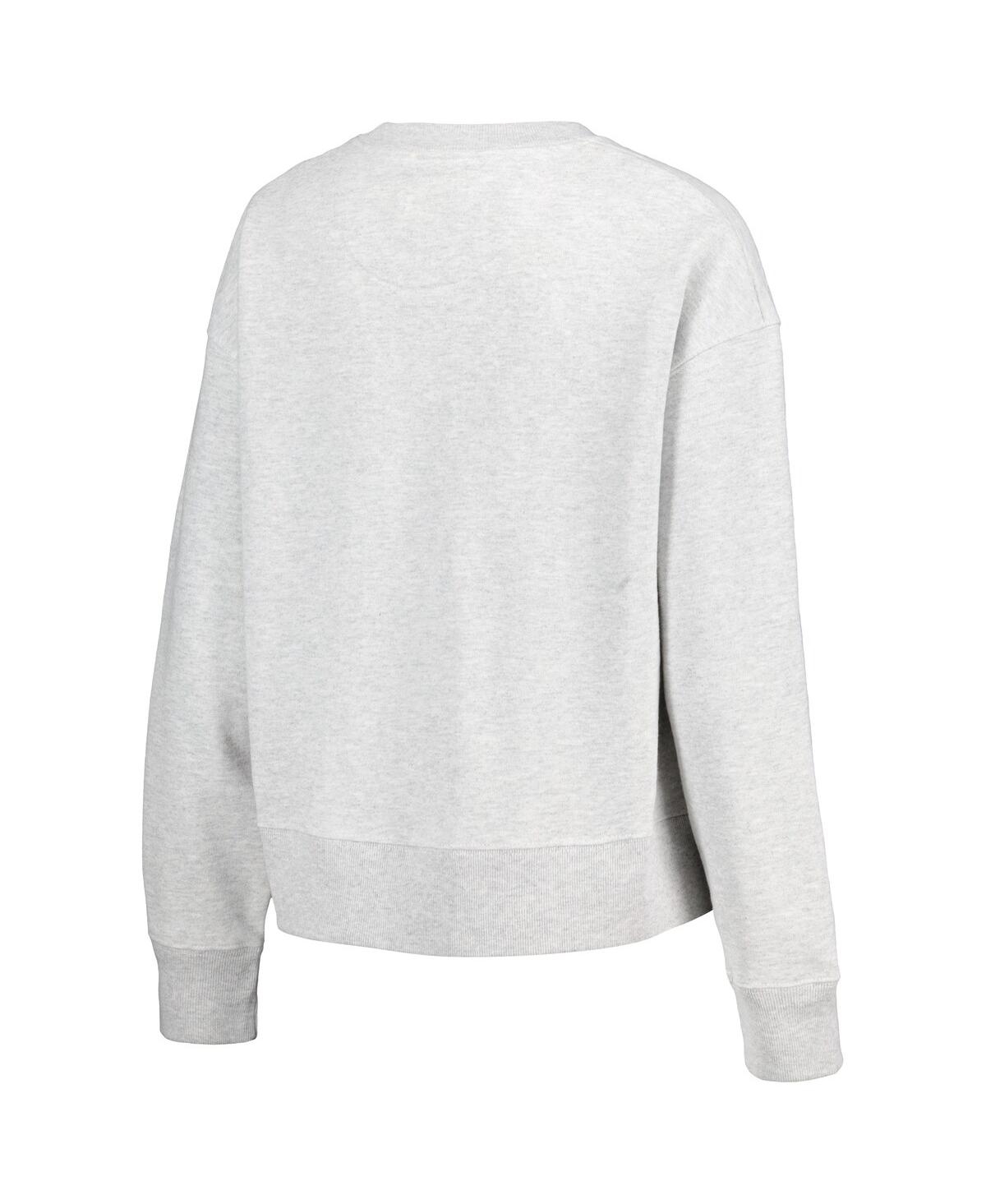 Shop League Collegiate Wear Women's  Ash Nebraska Huskers Boxy Pullover Sweatshirt
