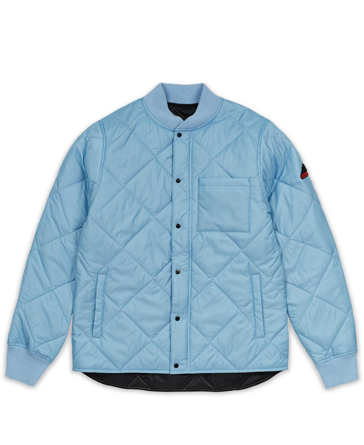 Reason Men's Quilted Shirt Jacket In Icy Blue