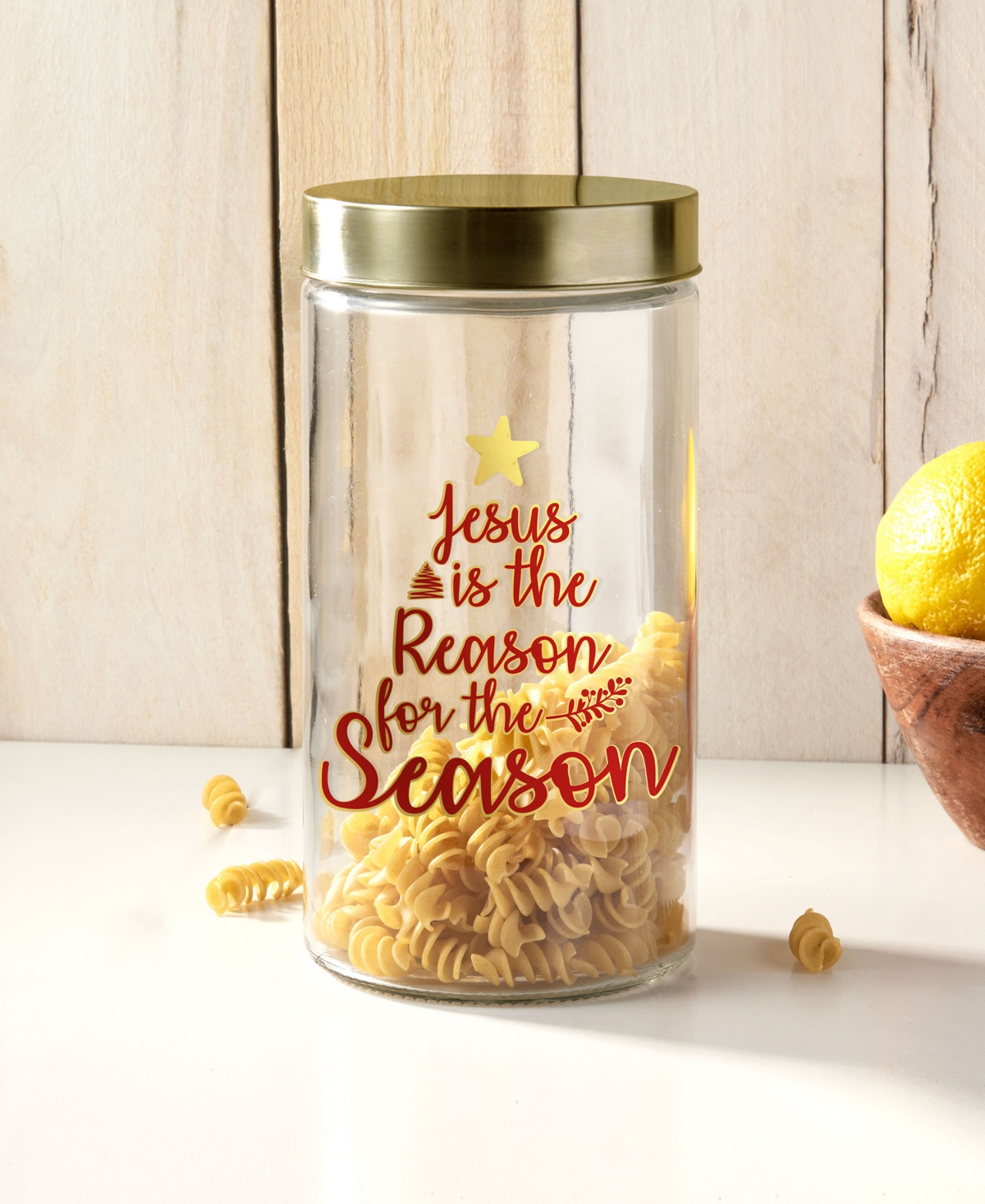 Shop Style Setter "jesus Is The Reason For The Season" Glass Jar, 60 oz In Clear