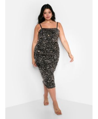 Sequin midi hotsell dress plus size