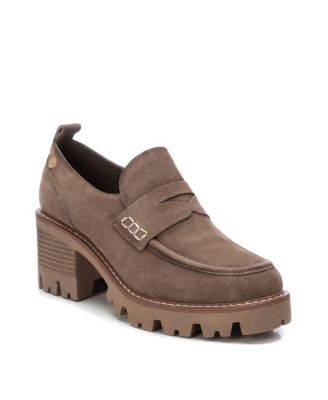 Carmela Collection, Women's Suede Heeled Moccasins By XTI