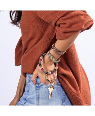 Chloe Beaded Key Ring Bracelet