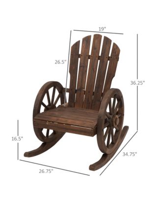 Adirondack Rocking Chair with Slatted Design,