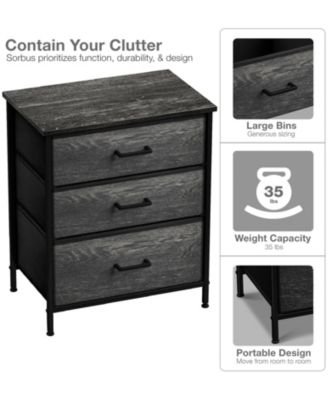 Nightstand with 3 Drawers