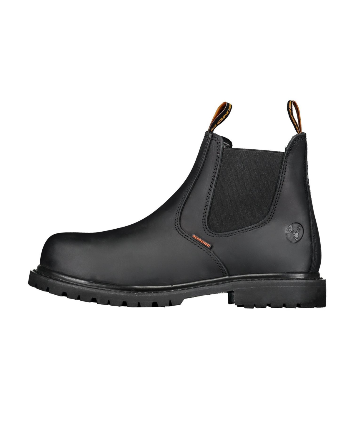 Berrendo Men's 6” Steel Toe Work Boots for Men – Pull-On Chelsea – Electrical Hazard – Oil and Slip Resistant