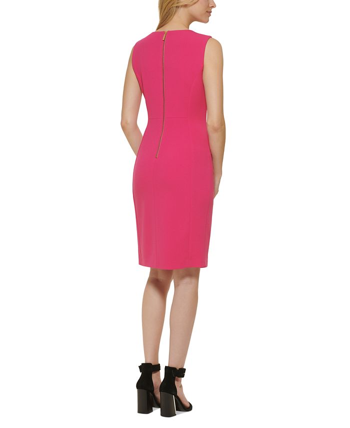 Calvin Klein Womens Printed Sheath Dress Blue Size 6petite
