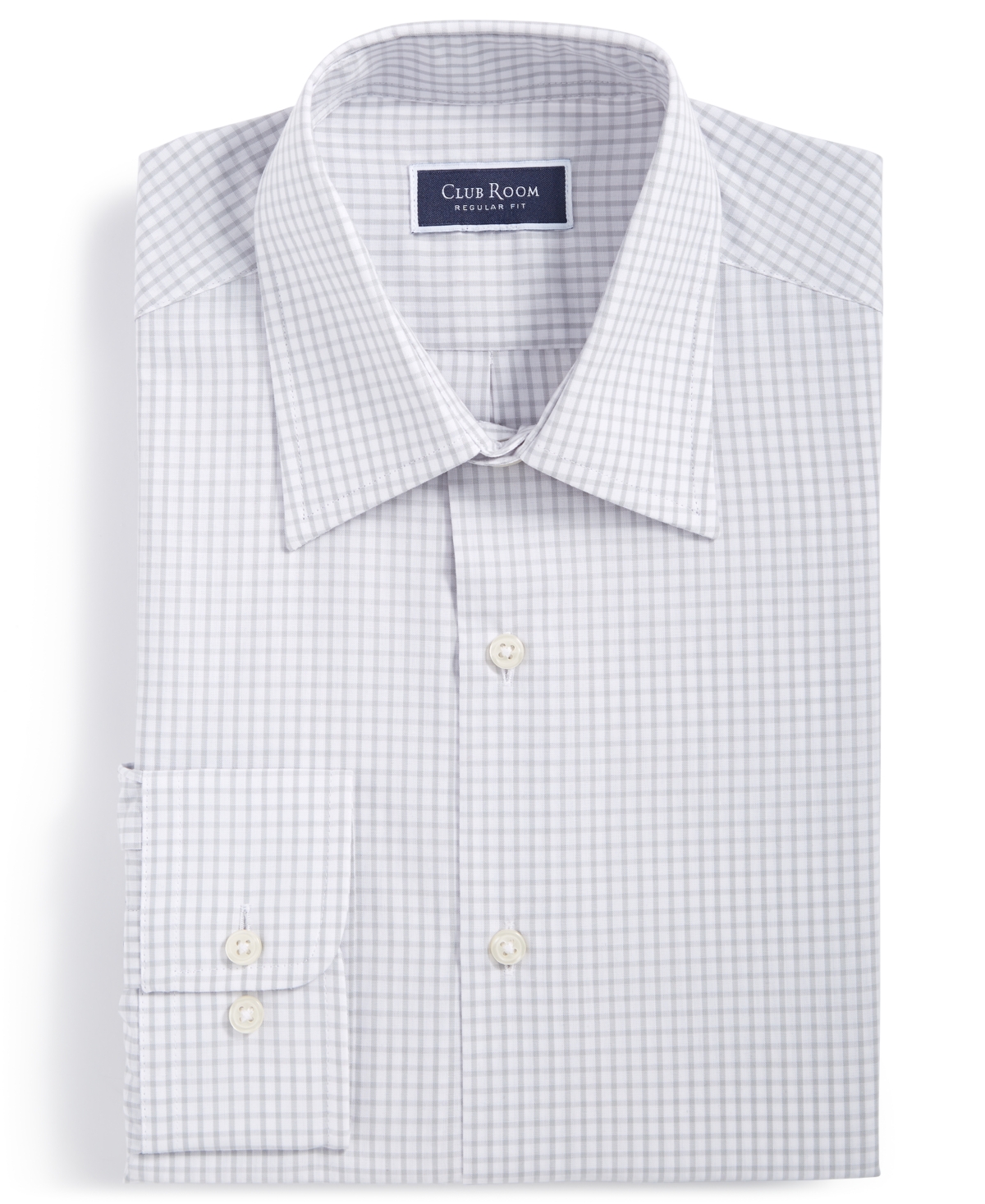 Club Room Men's Regular-fit Check Shirt, Created For Macys In Harbor Mist