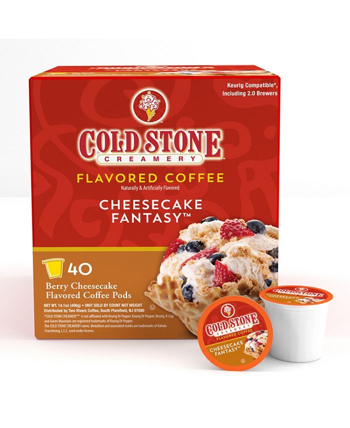 Cold Stone Creamery Ice Cream, Cheesecake Fantasy, Coffee Pods, Compatible Keurig 2.0,40 Count