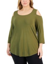 JM Collection Plus Size Paisley Flourish Top, Created for Macy's - Macy's