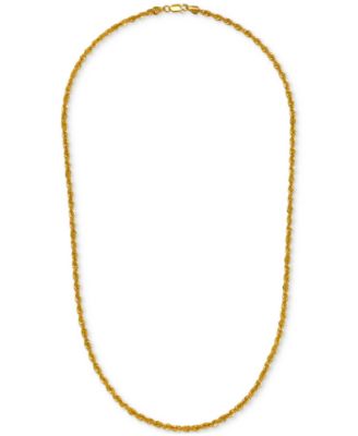 Sparkle Rope Link 20" Chain Necklace (3.6mm) in 14k Gold
