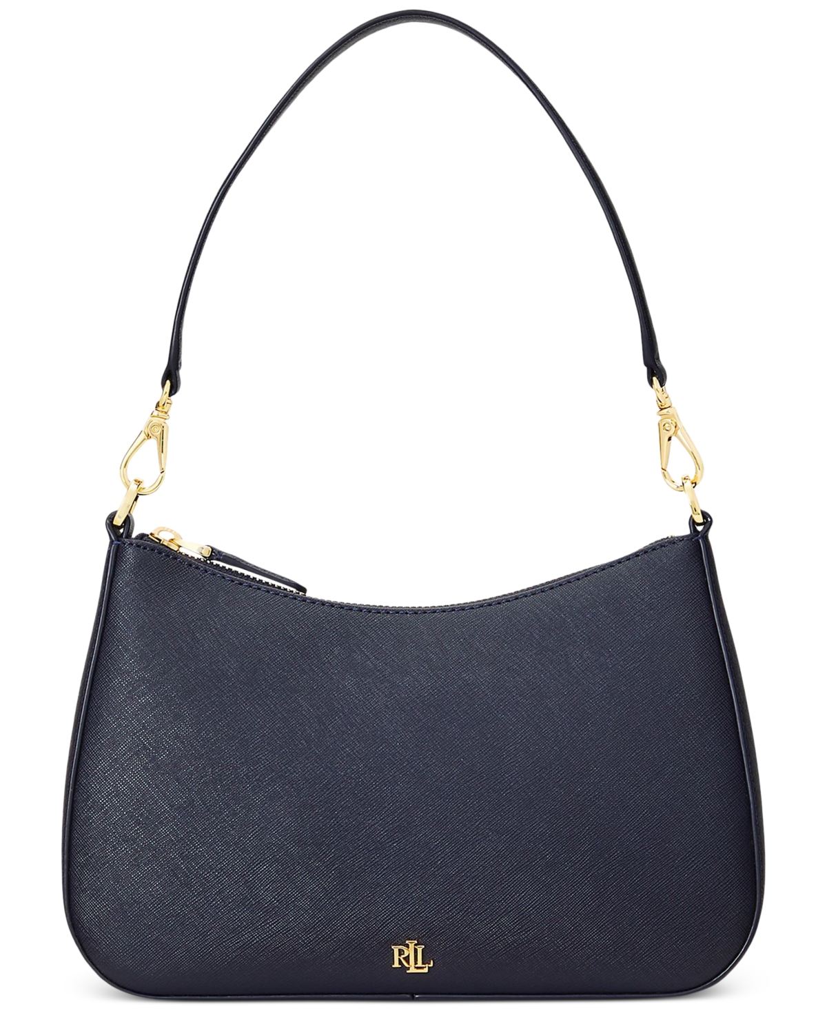 RALPH LAUREN WOMEN'S CROSSHATCH LEATHER MEDIUM DANNI SHOULDER BAG 