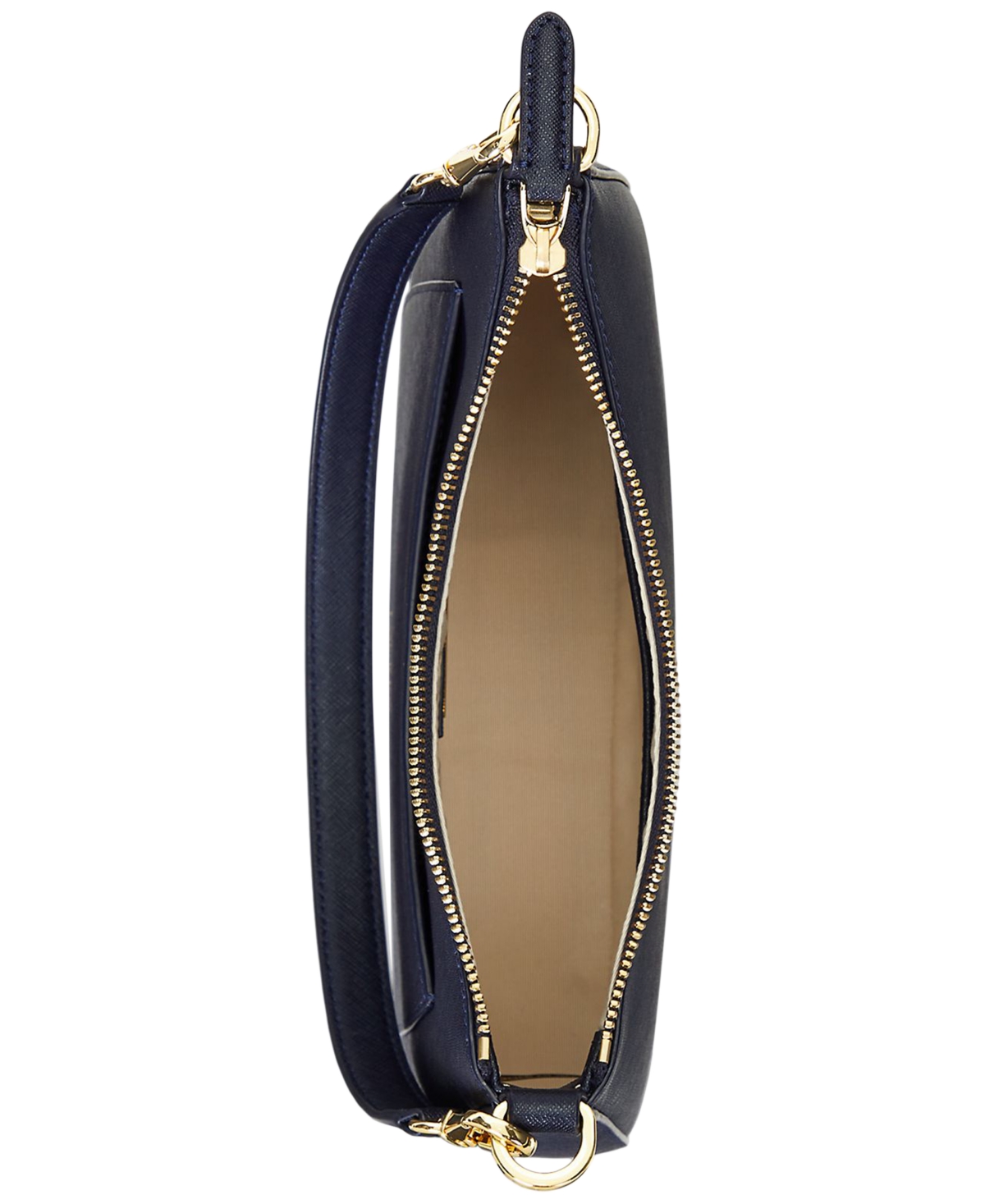 RALPH LAUREN WOMEN'S CROSSHATCH LEATHER MEDIUM DANNI SHOULDER BAG 